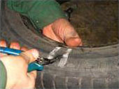 Ремонт боковых порезов шин, ремонт грыж