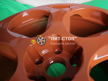 Порошковая окраска коричневый