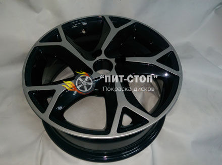 Покраска порошковая два цвета черный глянец серебро