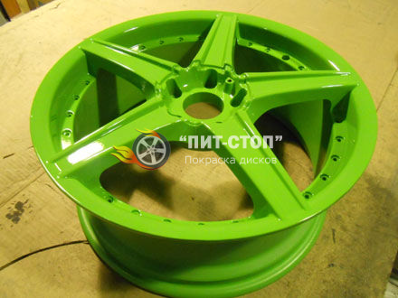 порошковая покраска в зеленый цвет