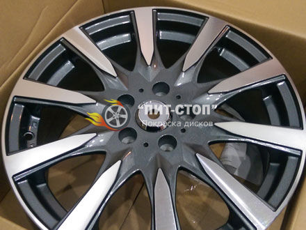 Окраска диска в черный глянец, серебро