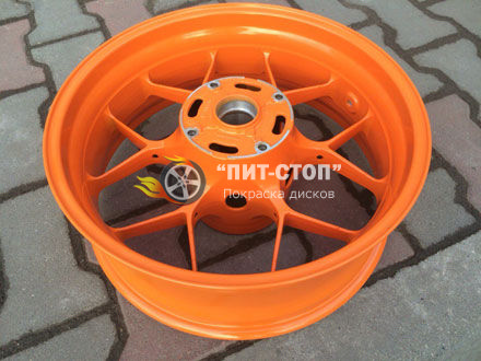 Покраска мото диска Рал 2008