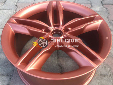 Покраска диска - металлик медь