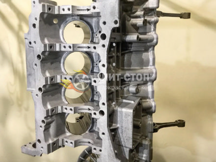 Окраска блока цилиндров в серебро